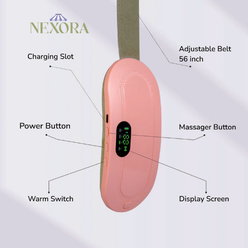 Period Cramp Relief Massager & Heating Pad